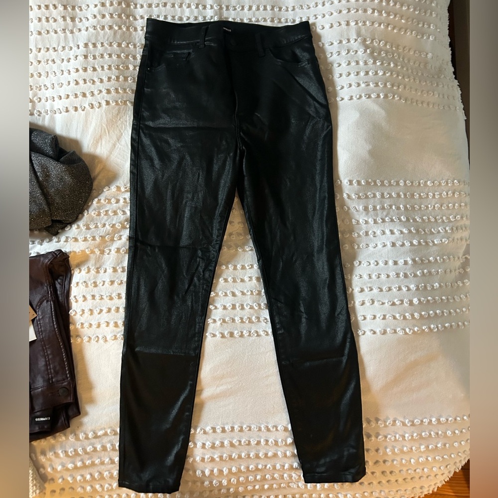 Express Skinny Super High Rise Shine Jeans